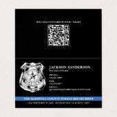 Aangepaste QR-code voor handhaving door politieafd Visitekaartje (Buitenkant ongevouwen)