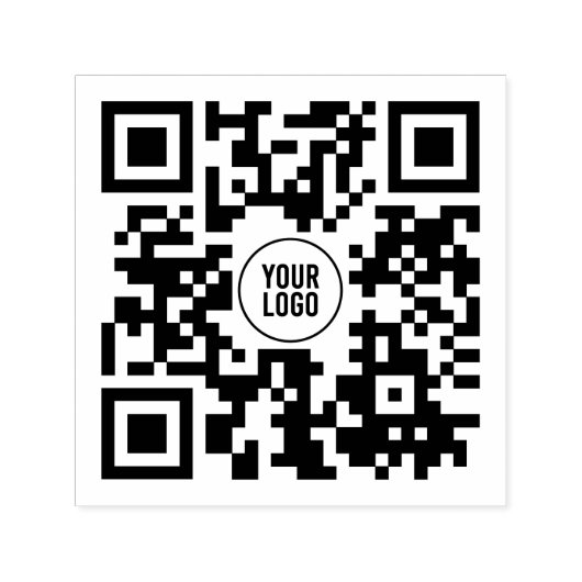 Aangepaste QR-code voor Logo Zelfinktende Stempel (Design)