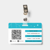 Aangepaste QR-code voor netwerkevenement Badge (Achterkant met clip)