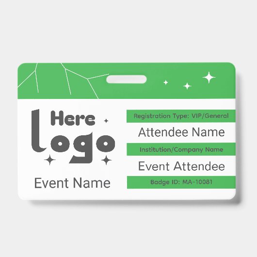 Aangepaste QR-code voor netwerkevenement Badge (Voorzijde)