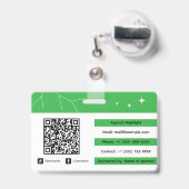 Aangepaste QR-code voor netwerkevenement Badge (Achterkant met uittrekbare clip)
