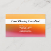 Aangepaste QR-code voor Oranje Event Planner, vers Visitekaartje (Achterkant)