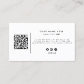 Aangepaste QR-code voor professionele logo Visitekaartje (Achterkant)