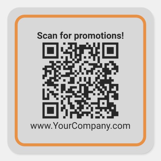 Aangepaste QR-code voor promoties en marketingmate Vierkante Sticker (Voorkant)