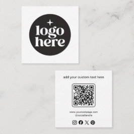 Aangepaste QR-code voor social media-logo Vierkante Visitekaartje