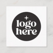Aangepaste QR-code voor social media-logo Vierkante Visitekaartje (Voorkant)
