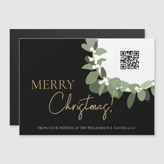 Aangepaste QR-code Vroege kerst Bedrijfsmatige boo (Voorkant / Achterkant)