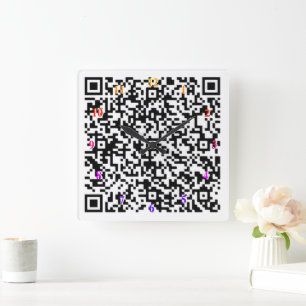Aangepaste QR Code Wandklok Gepersonaliseerde Gift
