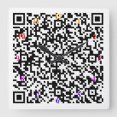Aangepaste QR Code Wandklok Gepersonaliseerde Gift (Voorkant)