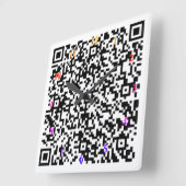 Aangepaste QR Code Wandklok Gepersonaliseerde Gift (Hoek)