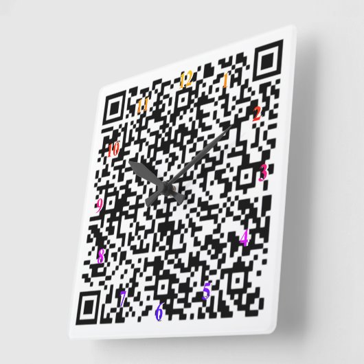 Aangepaste QR Code Wandklok Gepersonaliseerde Gift (Hoek)