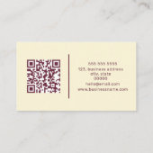 Aangepaste QR-code Waterverf Bloemencake Bakkerij Visitekaartje (Achterkant)