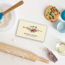 Aangepaste QR-code Waterverf Bloemencake Bakkerij