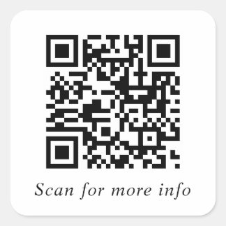 Aangepaste QR-code Website Generator Vierkante Sticker