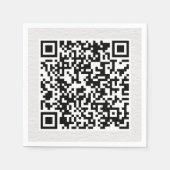 Aangepaste QR-code Website Link Cocktail Servet (Voorkant)