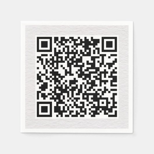 Aangepaste QR-code Website Link Cocktail Servet (Voorkant)