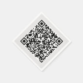 Aangepaste QR-code Website Link Cocktail Servet (Hoek)