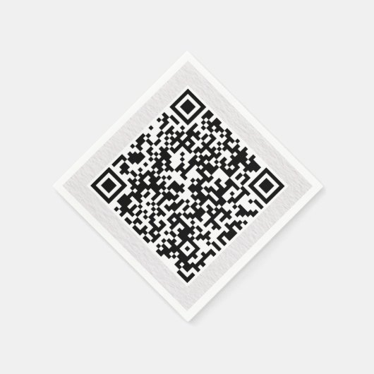 Aangepaste QR-code Website Link Cocktail Servet (Hoek)