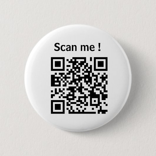 aangepaste QR-code website promotie witte knop Ronde Button 5,7 Cm (Voorkant)