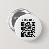 aangepaste QR-code website promotie witte knop Ronde Button 5,7 Cm (Voorkant /achterkant)