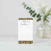 Aangepaste QR Code White Gold Earnings Display Kaa Visitekaartje (Staand voorkant)