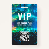 Aangepaste QR Code White VIP All Access Badge (Voorkant)