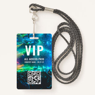 Aangepaste QR Code White VIP All Access Badge