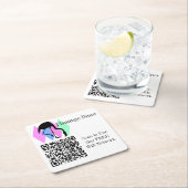 Aangepaste QR-code Wifi-netwerktoegang Kartonnen Onderzetters (Insitu)