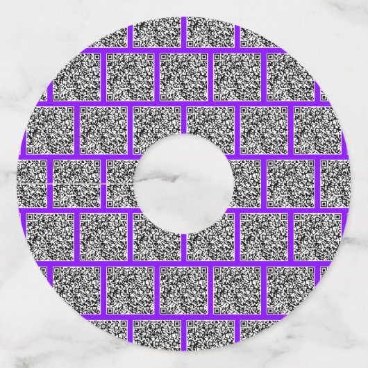 Aangepaste QR Code Wijnglas Label - Kies kleuren (Voorkant)