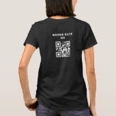 Aangepaste QR-code wil me daten T-shirt (Achterkant)
