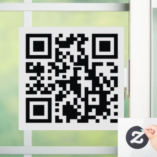 aangepaste QR-code winkel Verkoop handel elegant m Raamsticker (Huis)