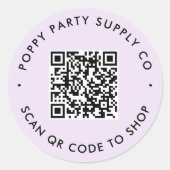Aangepaste QR-code Winkelen Sticker (Voorkant)