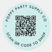 Aangepaste QR-code Winkelen Sticker (Voorkant)