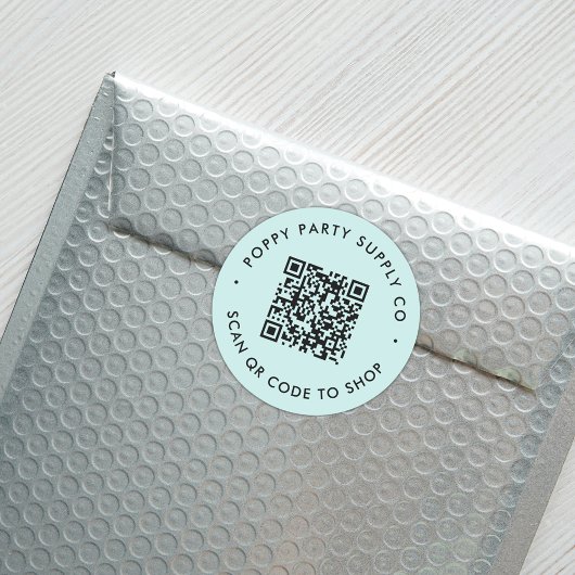 Aangepaste QR-code Winkelen Sticker