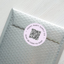 Aangepaste QR-code Winkelen Sticker