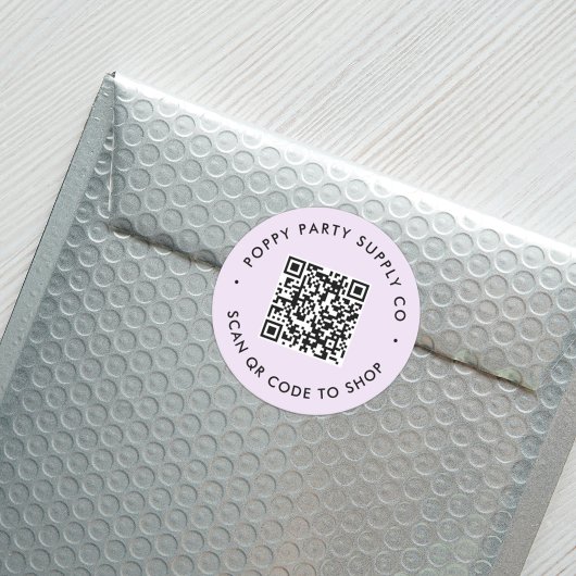 Aangepaste QR-code Winkelen Sticker