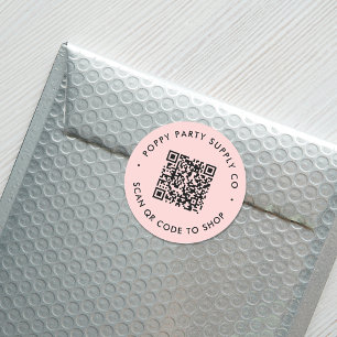 Aangepaste QR-code Winkelen Sticker