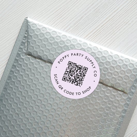 Aangepaste QR-code Winkelen Sticker