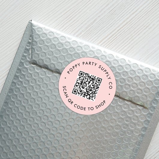 Aangepaste QR-code Winkelen Sticker