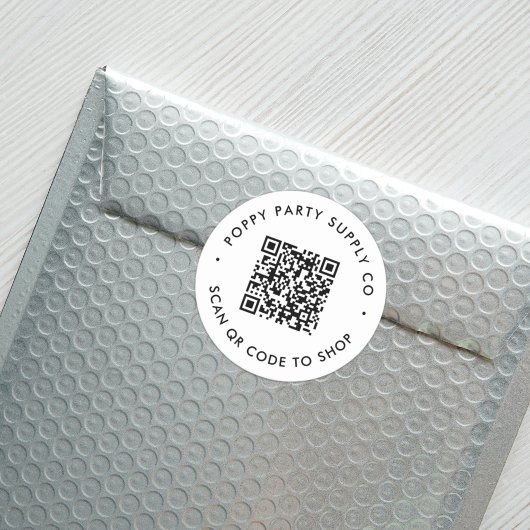 Aangepaste QR-code Winkelen Sticker