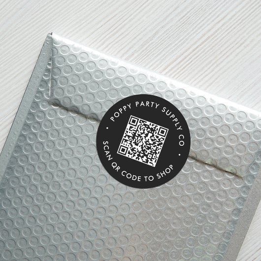 Aangepaste QR-code Winkelen Sticker