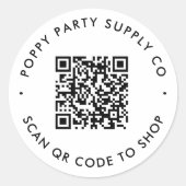 Aangepaste QR-code Winkelen Sticker (Voorkant)