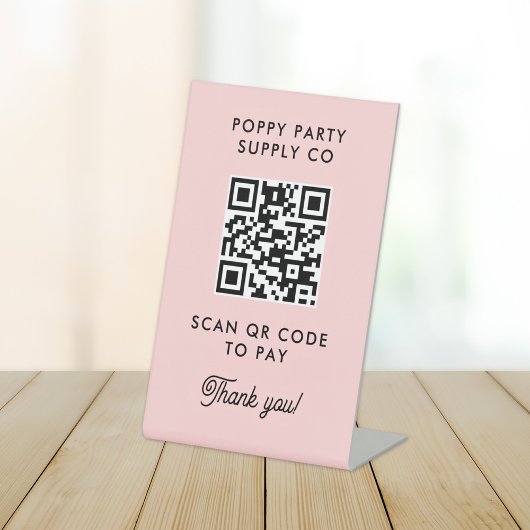 Aangepaste QR-code Winkelen Sticker Reclamebord Met Voetstuk