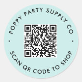 Aangepaste QR-code winkelsticker Ronde Sticker (Voorkant)