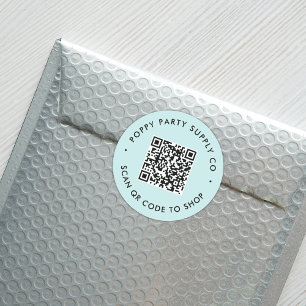 Aangepaste QR-code winkelsticker Ronde Sticker