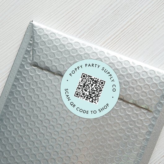 Aangepaste QR-code winkelsticker Ronde Sticker