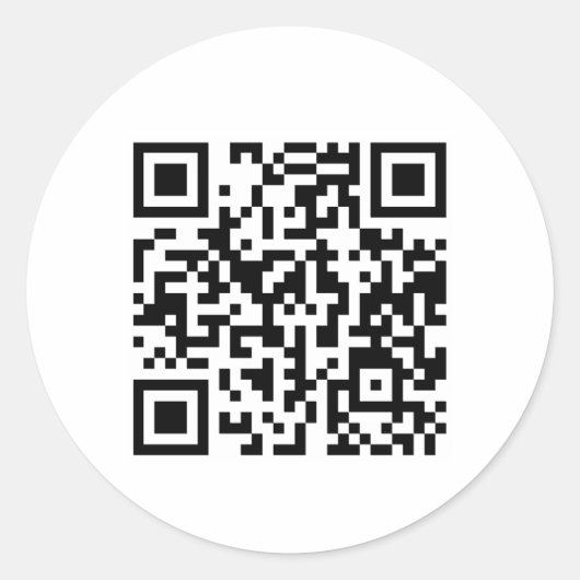 Aangepaste QR Code Witte Ronde Stickers (Voorkant)