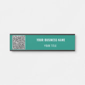 Aangepaste QR-code Zakelijk Kantoor Deur Bord Sjab Deurbordje (Voorkant)