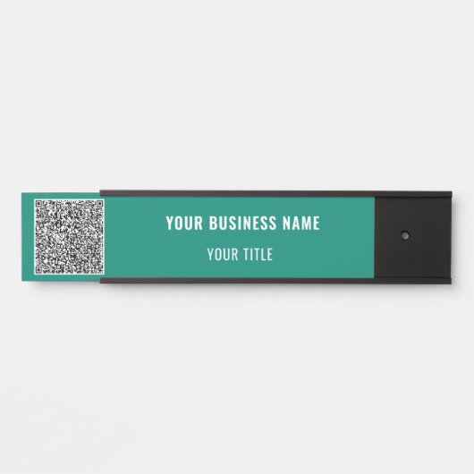 Aangepaste QR-code Zakelijk Kantoor Deur Bord Sjab Deurbordje (Voorkant)
