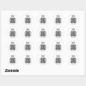 Aangepaste QR-code Zakelijk Logo Branding Ronde Sticker (Vel)